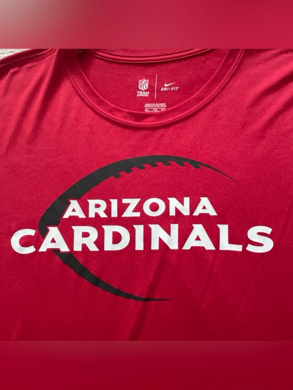Arizona Cardinals Shirt Mens 2XL Red Nike Dri-Fit Short Sleeve NFL Team Apparel